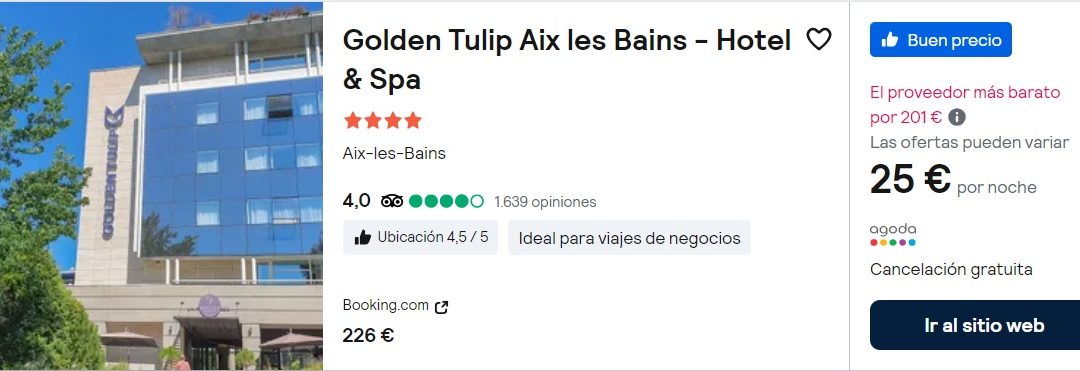 FRANCIA AGOSTO: Hotel Spa 4* en Savoya sólo 12 Euros p/p