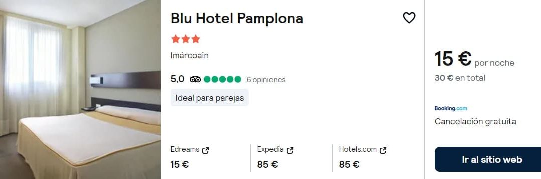 PAMPLONA Fin de semana: SUITE DELUXE en Hotel 4* por sólo 7 Euros p/p