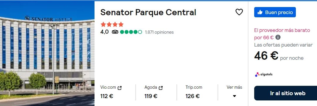 ÚLTIMA HORA VALENCIA CENTRO: Hotel 4* sólo 23 Euros p/p