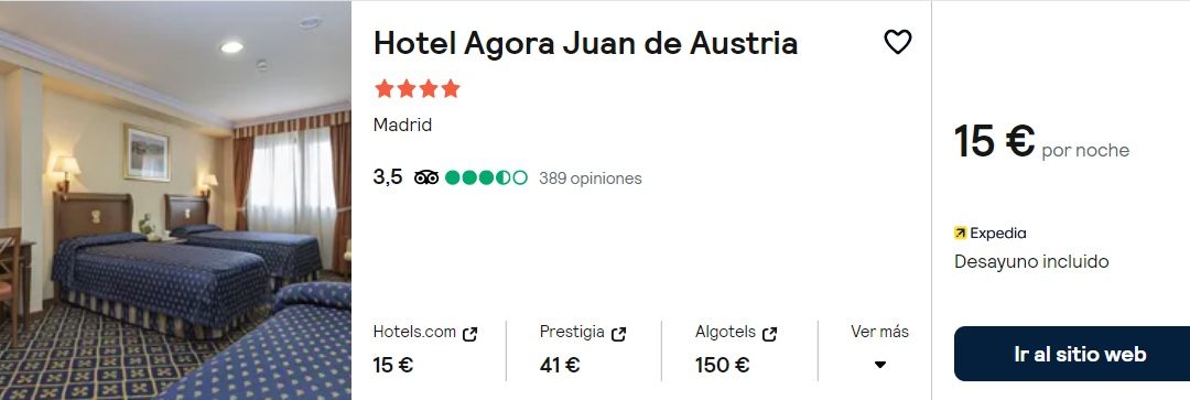 MADRID CHOLLAZO: Hotel 4* CENTRO con desayuno SÓLO 7 Euros p/p