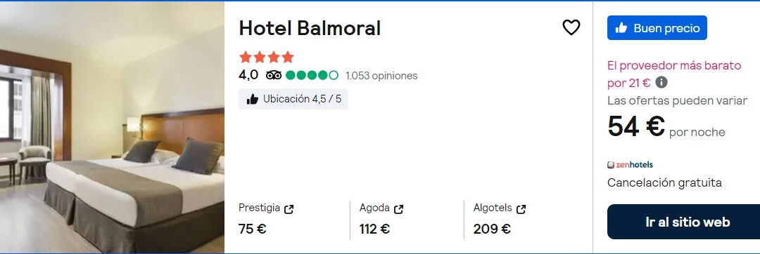 FINDE BARCELONA: Hotel 4* Balmoral centro SÓLO 28 Euros p/p