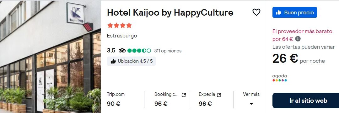 ESTRASBURGO AGOSTO: Hotel 4* centro histórico para tres SÓLO 8 Euros p/p