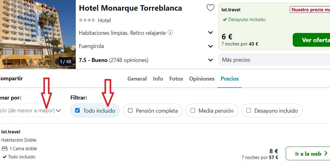 NI LO PIENSES!! COSTA DEL SOL JULIO: Hotel 4* en Fuengirola TODO INCLUIDO para cuatro sólo 2 Euros p/p