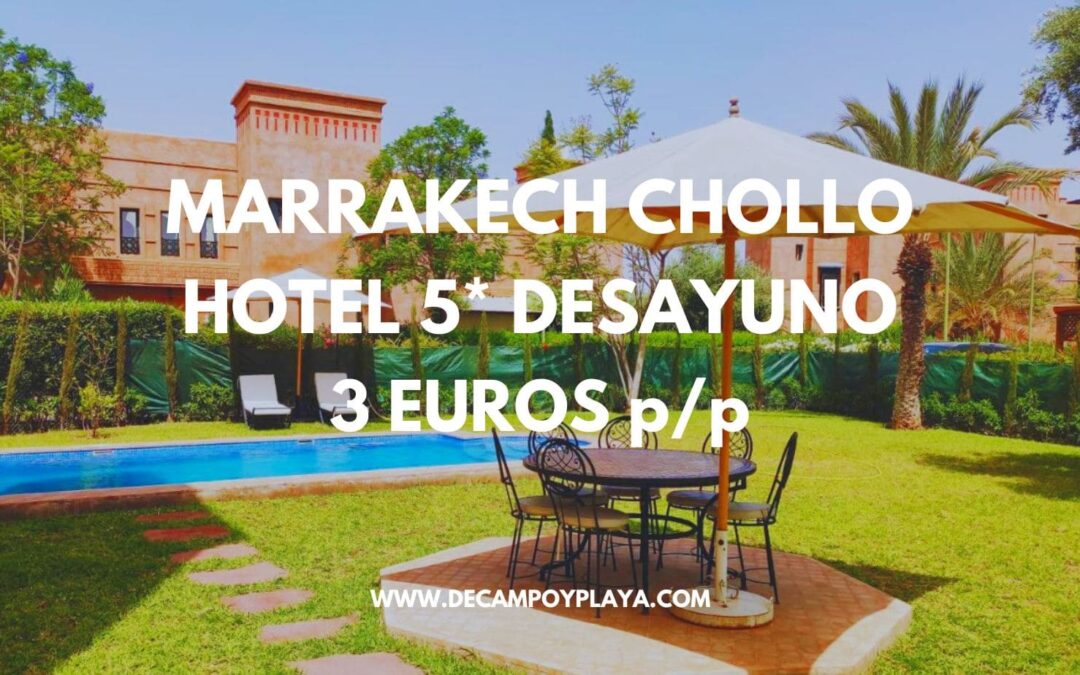 CORREE!! MARRAKECH DE LUJO: Hotel 5* con desayuno SÓLO 3 Euros p/p