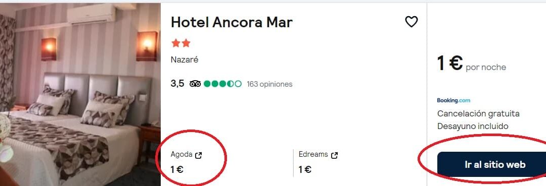 NI LO PIENSES!! PORTUGAL Septiembre: Hotel con desayuno JUNTO A LA PLAYA en Nazaré Costa de Plata SÓLO 0,50 CÉNTIMOS p/p