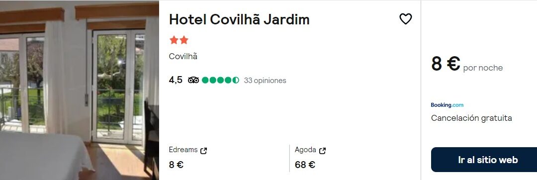 AGOSTO PORTUGAL: Hotel por sólo 4 Euros p/p