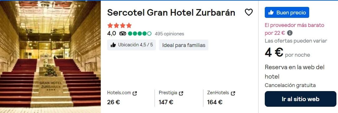 BADAJOZ CHOLLO: Hotel 4* por sólo 2 Euros p/p
