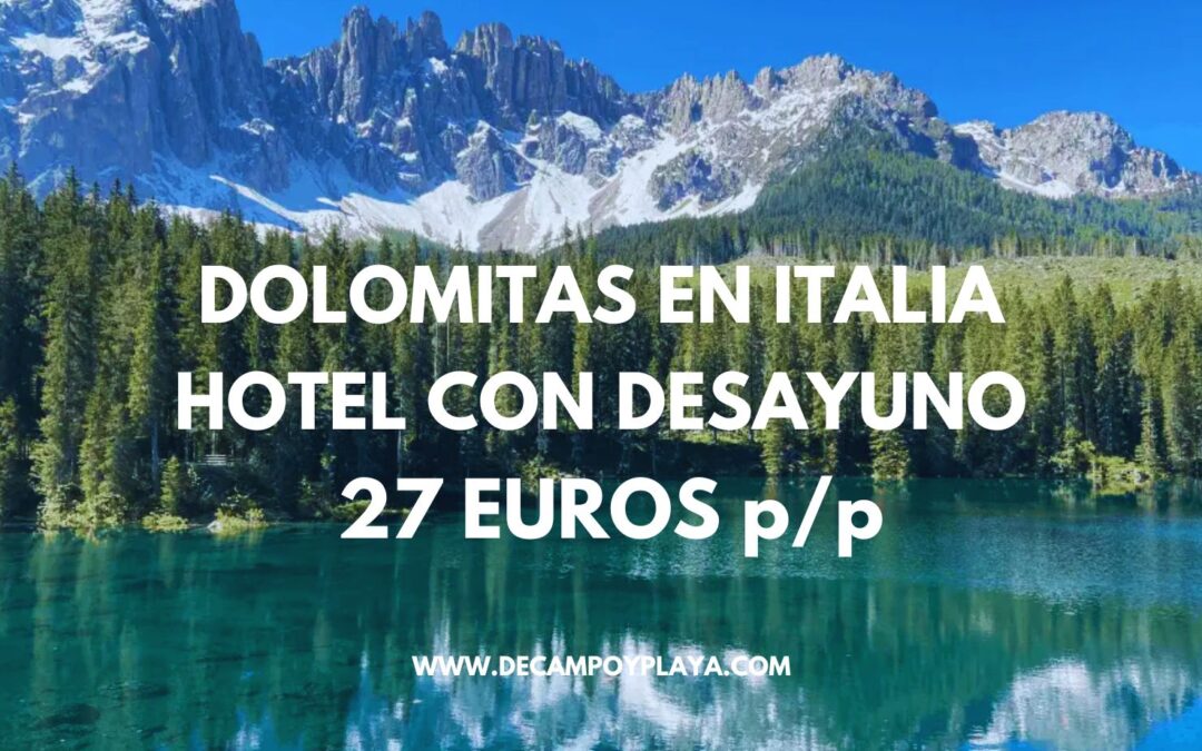 DOLOMITAS (Italia) PUENTE OCTUBRE: Hotel Spa con desayuno por sólo 27 Euros p/p