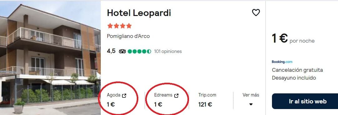 TARIFA ERROR NÁPOLES AGOSTO: Hotel 4* con desayuno SÓLO 0,50 CÉNTIMOS p/p
