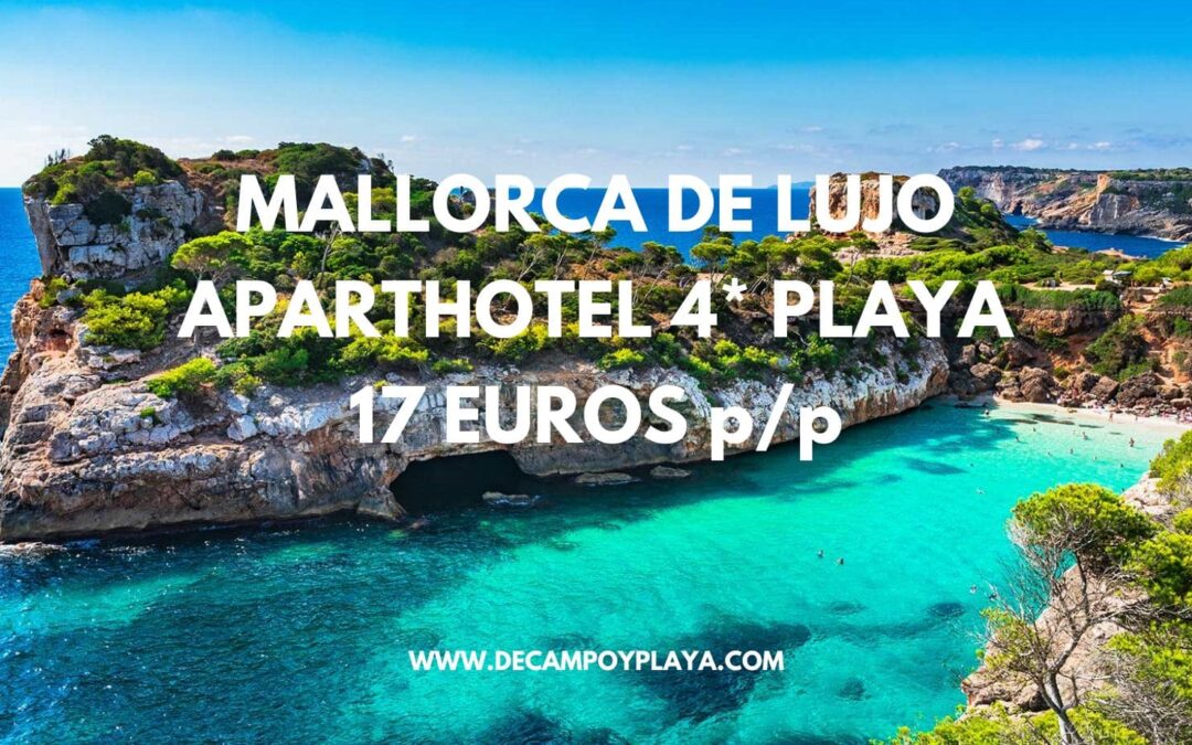 MALLORCA Puente Mayo 2025: Aparthotel 4* frente playa sólo 17 Euros p/p