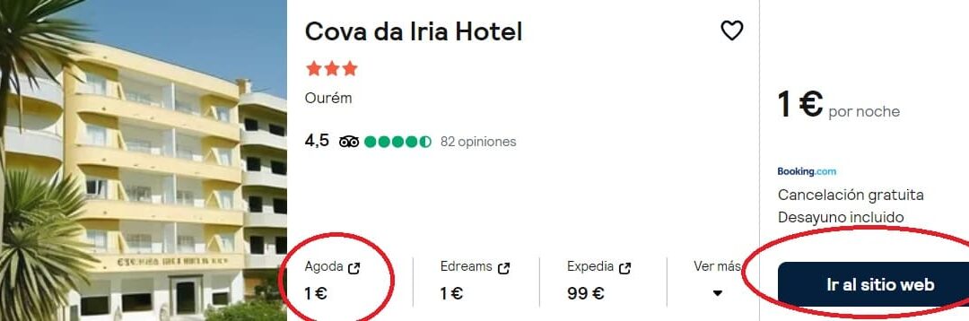 CORREE!! PORTUGAL Septiembre: Hotel con desayuno en Ourem (Fátima) por sólo 0,50 CÉNTIMOS p/p