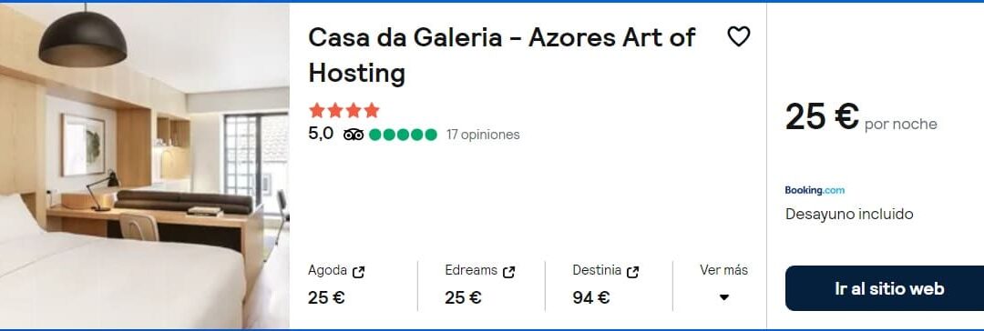 PORTUGAL en Noviembre: Apartahotel 4* de LUJO en Azores por sólo 12 Euros p/p