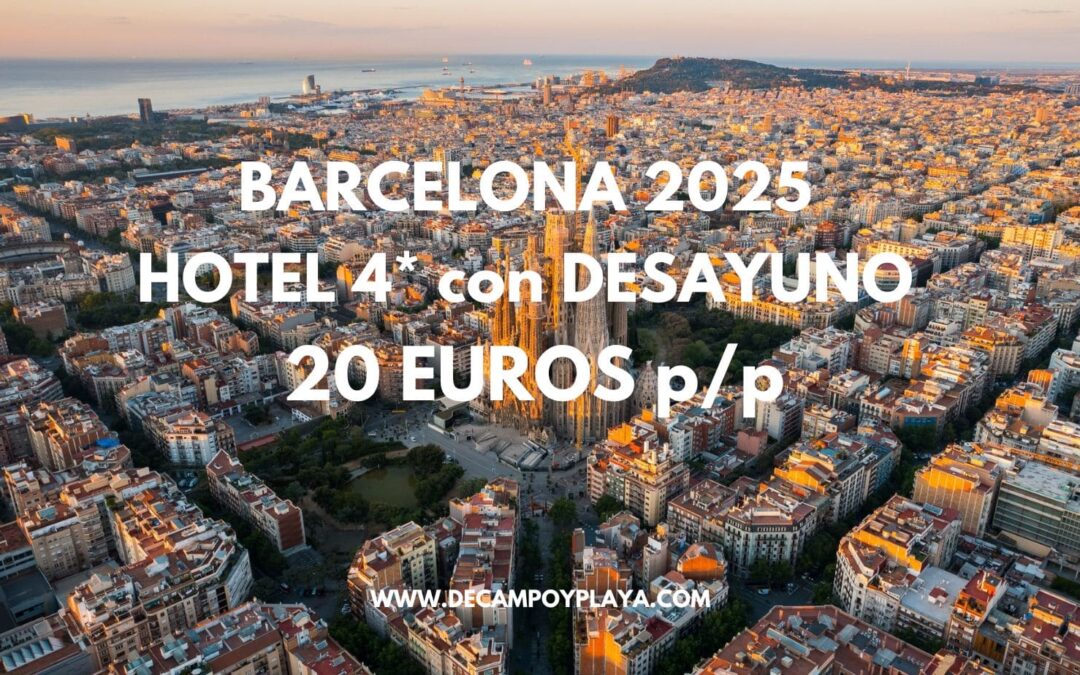 BARCELONA CHOLLAZO Semana Santa y Puente de Mayo: Hotel 4* con desayuno sólo 20 Euros p/p