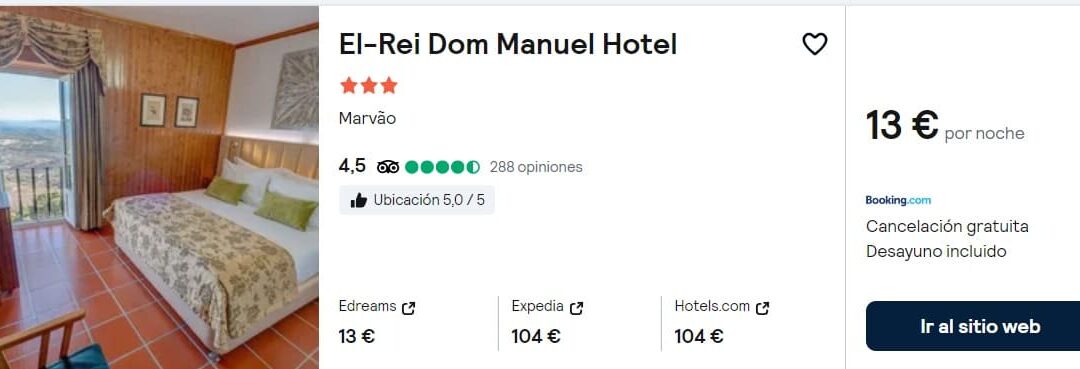 CHOLLO PORTUGAL Alentejo: Hotel con encanto en pueblito medieval con desayuno SÓLO 6 Euros p/p