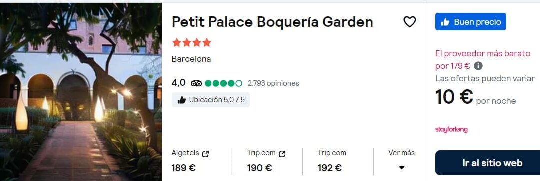 BARCELONA Hotel 4* pleno centro ciudad por sólo 5 Euros p/p