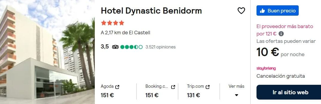 RÁPIDO!! BENIDORM Fin de semana: Hotel Spa 4* MEDIA PENSIÓN por SÓLO 5 Euros p/p