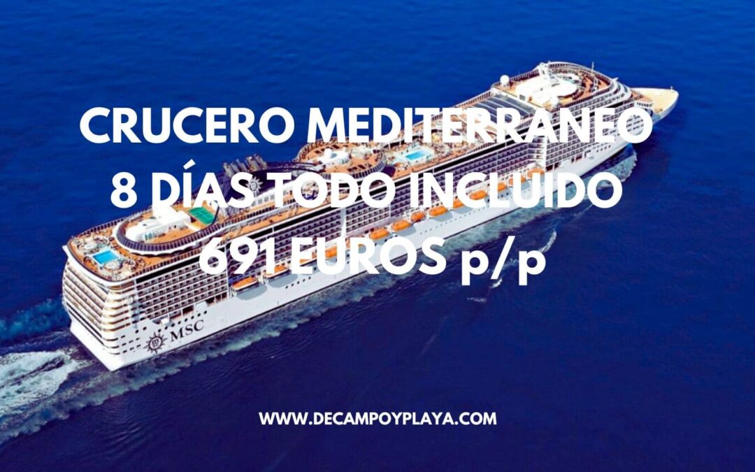CRUCERO MEDITERRÁNEO Navidades 8 días desde Barcelona TODO INCLUIDO por sólo 691 Euros p/p