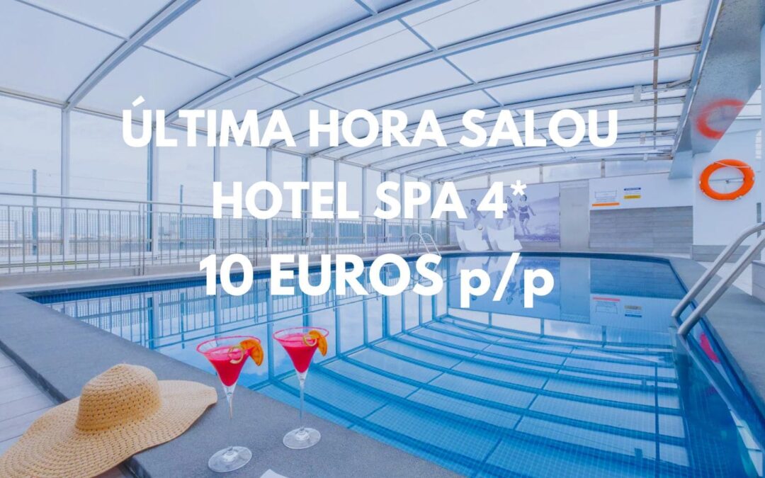 ÚLTIMA HORA SALOU: SUITE con JACUZZI Hotel Spa 4* junto playa SÓLO 10 Euros p/p