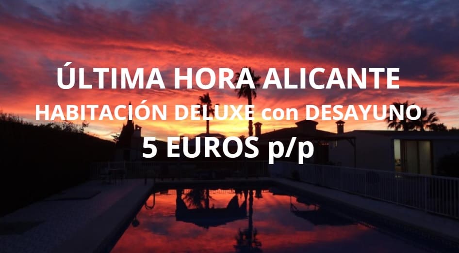 ÚLTIMA HORA ALICANTE Fin de semana: Habitación Deluxe con desayuno SÓLO 5 Euros p/p