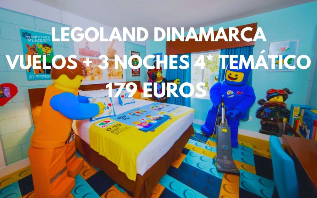 Parque LEGOLAND en Dinamarca Puente Diciembre: Vuelos+3 noches Hotel 4* temático con desayuno por sólo 179 Euros p/p