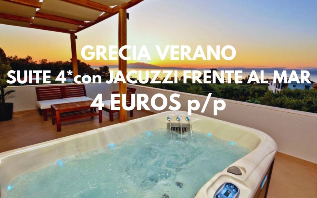 GRECIA JUNIO: SUITE 4* de LUJO con jacuzzi frente al mar en la Riviera de ATENAS por sólo 4 Euros