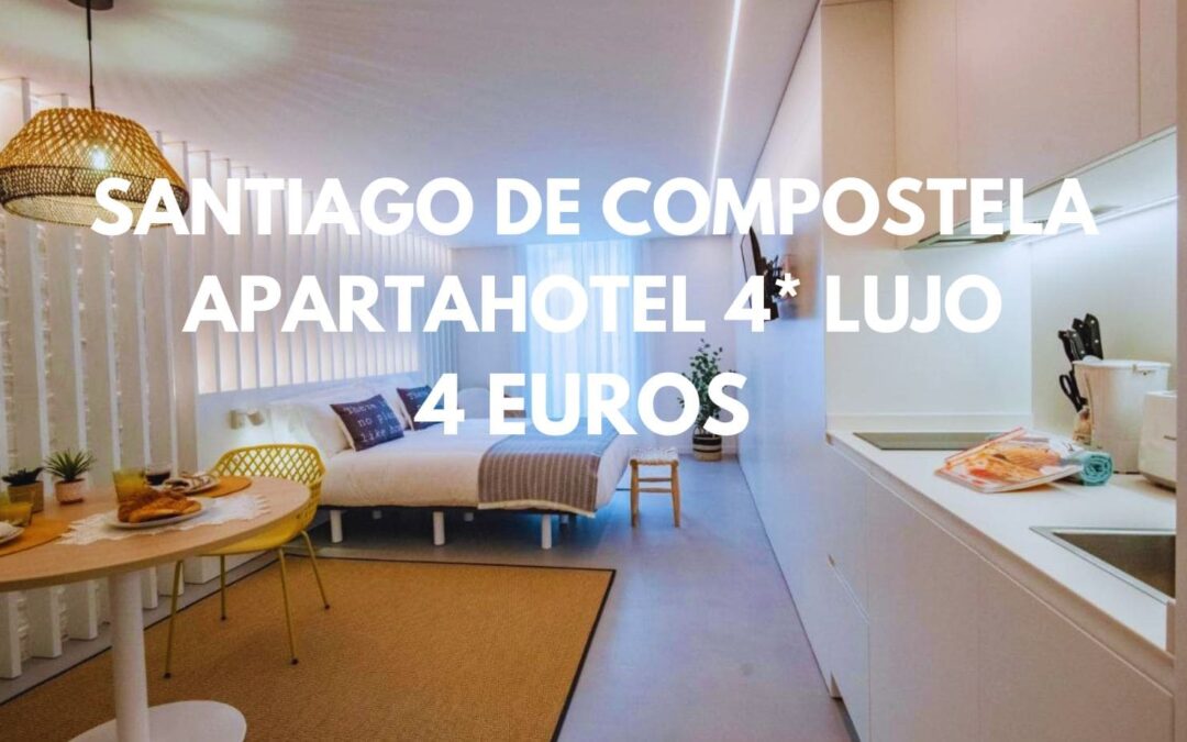 SANTIAGO DE COMPOSTELA Fin de semana: Apartahotel 4* de lujo hasta seis pax SÓLO 4 Euros