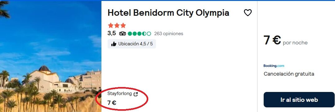 BENIDORM CHOLLAZO: Hotel junto a la playa sólo 3 Euros p/p