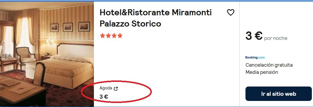 ÚLTIMA HORA ITALIA: Hotel 4* LUJO con MEDIA PENSIÓN para tres por sólo 3 Euros
