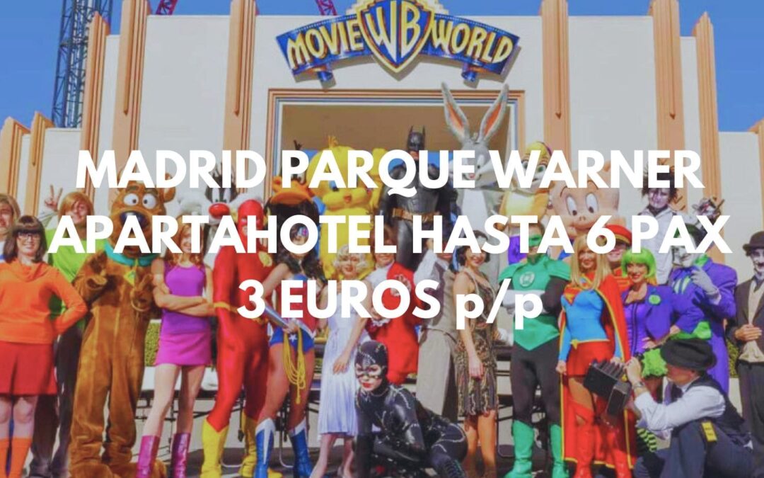 MADRID JUNTO PARQUE WARNER: Apartahotel 70m2 hasta 6 pax SÓLO 3 Euros p/p
