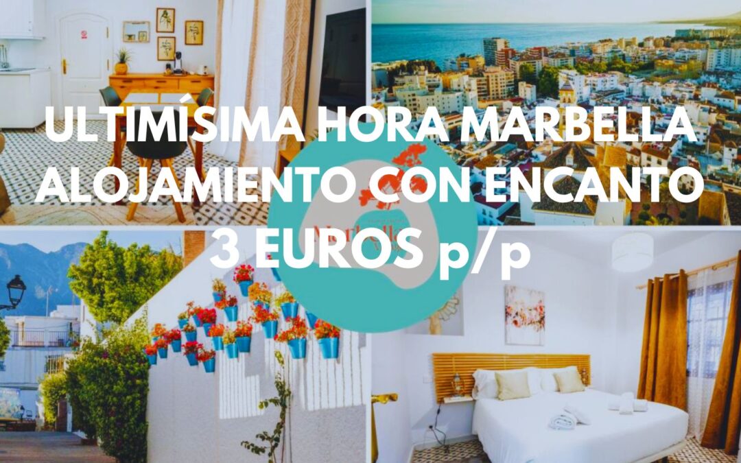 ULTIMÍSIMA HORA MARBELLA: Alojamiento con encanto para dos centro y junto playa SÓLO 3 Euros p/p