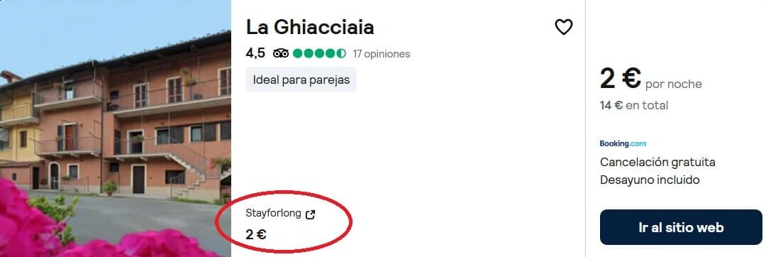 ITALIA Tarifa error: Apartamento en el PIAMONTE con desayuno para dos por sólo 2 Euros