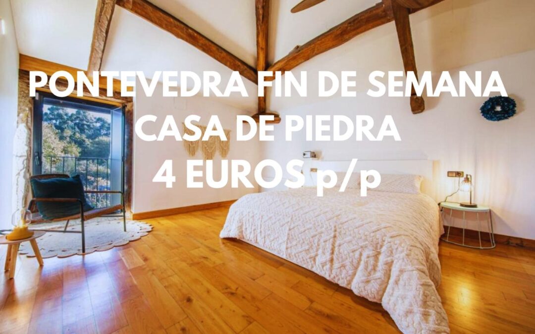 PONTEVEDRA Fin de semana Navidades: Casa Rural de piedra hasta cinco pax por sólo 4 Euros p/p