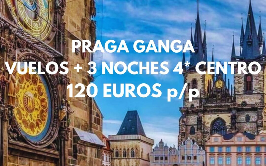 PRAGA CHOLLAZO: Vuelos + 2 noches Hotel 4* centro histórico SÓLO 120 Euros p/p