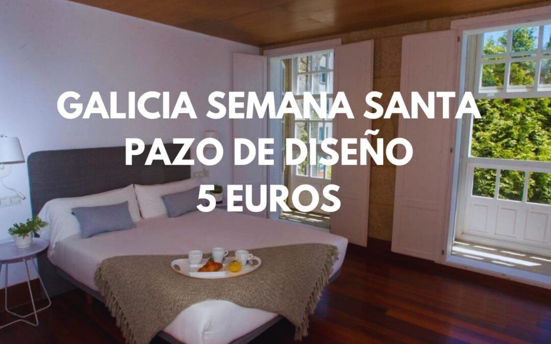 SANTIAGO DE COMPOSTELA Semana Santa: Antiguo PAZO de diseño para dos por sólo 5 Euros