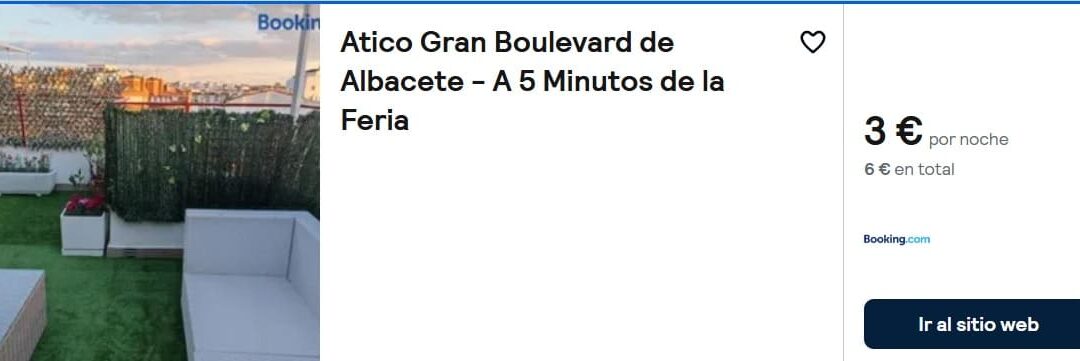 ÚLTIMA HORA ALBACETE: Ático 3 dormitorios hasta seix pax SÓLO 3 Euros