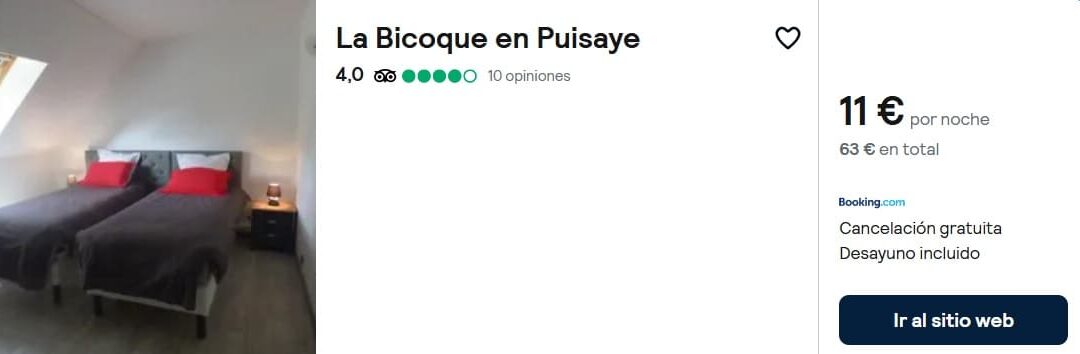 BORGOÑA (Francia) en AGOSTO: Hotel con encanto y desayuno sólo 5 Euros p/p