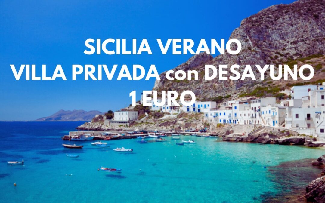 SICILIA VERANO: Villa privada con piscina y desayuno hasta cuatro pax sólo 1 Euro p/p