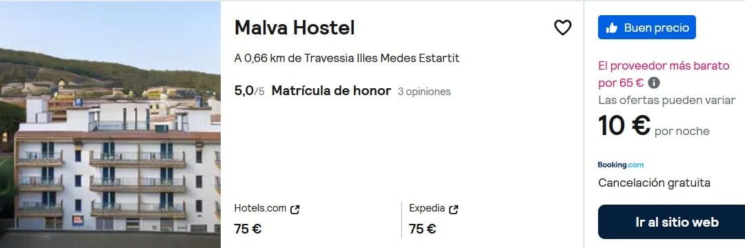 COSTA BRAVA Primavera: Hotel junto playa hasta tres pax sólo 3 Euros p/p