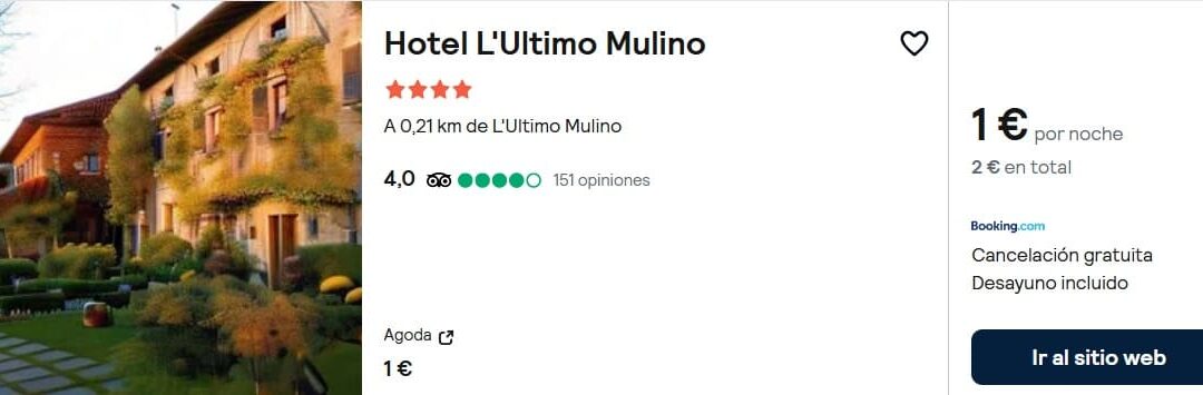 ITALIA Fin de semana de LUJO: Hotel Spa 4* en el VENETO con desayuno sólo 1 Euro