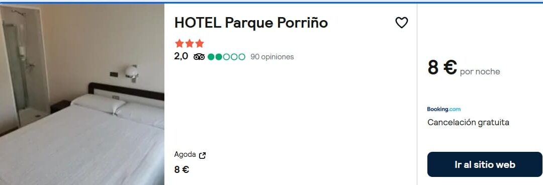 PONTEVEDRA ÚLTIMA HORA: Hotel hasta tres pax por sólo 3 Euros p/p