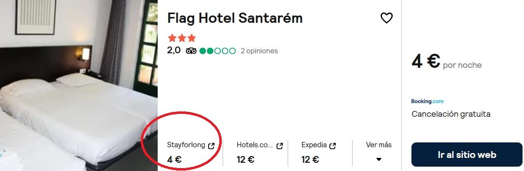 Norte de LISBOA: Hotel por sólo 2 Euros p/p