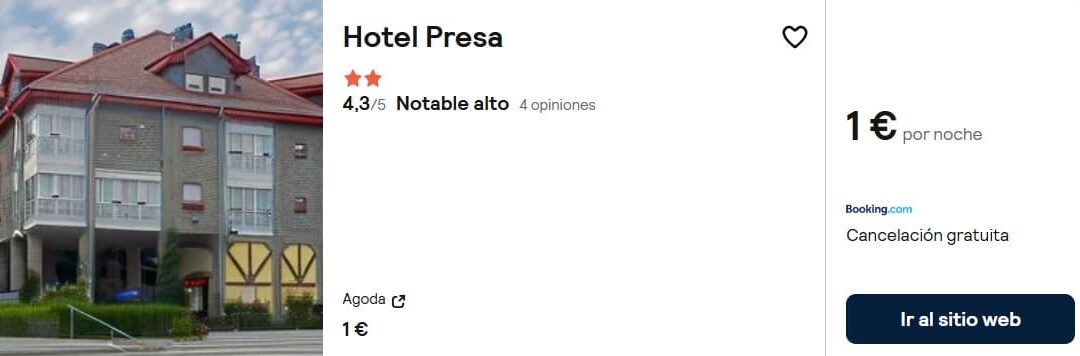 Provincia de LEÓN: Habitación Deluxe frente al lago por sólo 1 Euro