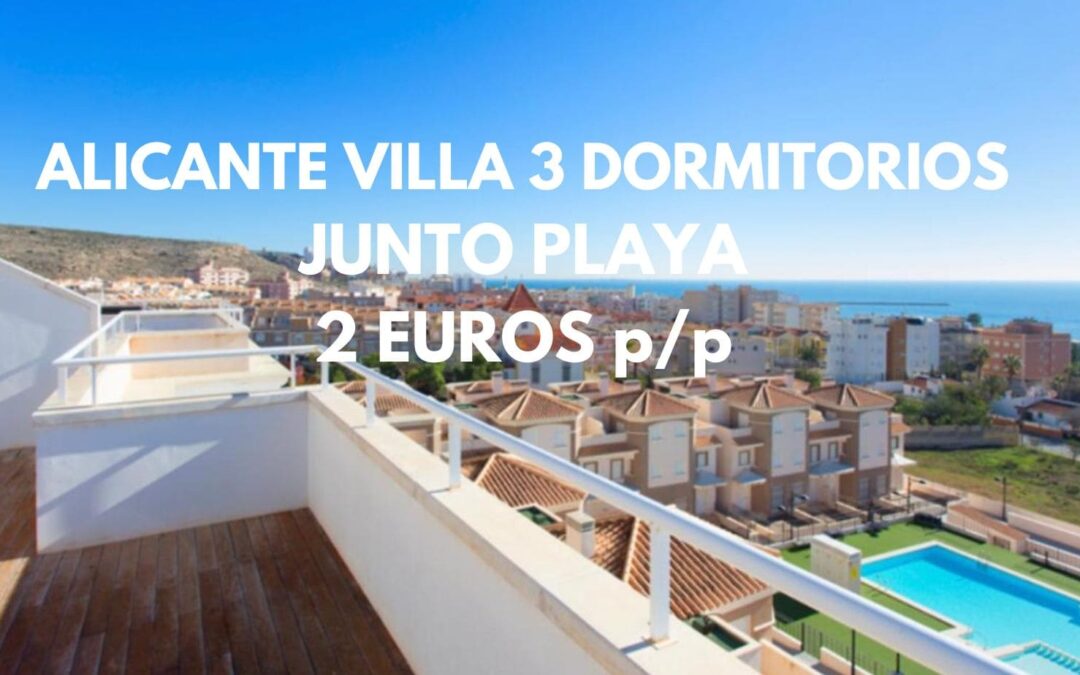 Provincia de ALICANTE CHOLLAZO: Villa de lujo 3 dormitorios en SANTA POLA hasta seis pax SÓLO 2 Euros p/p