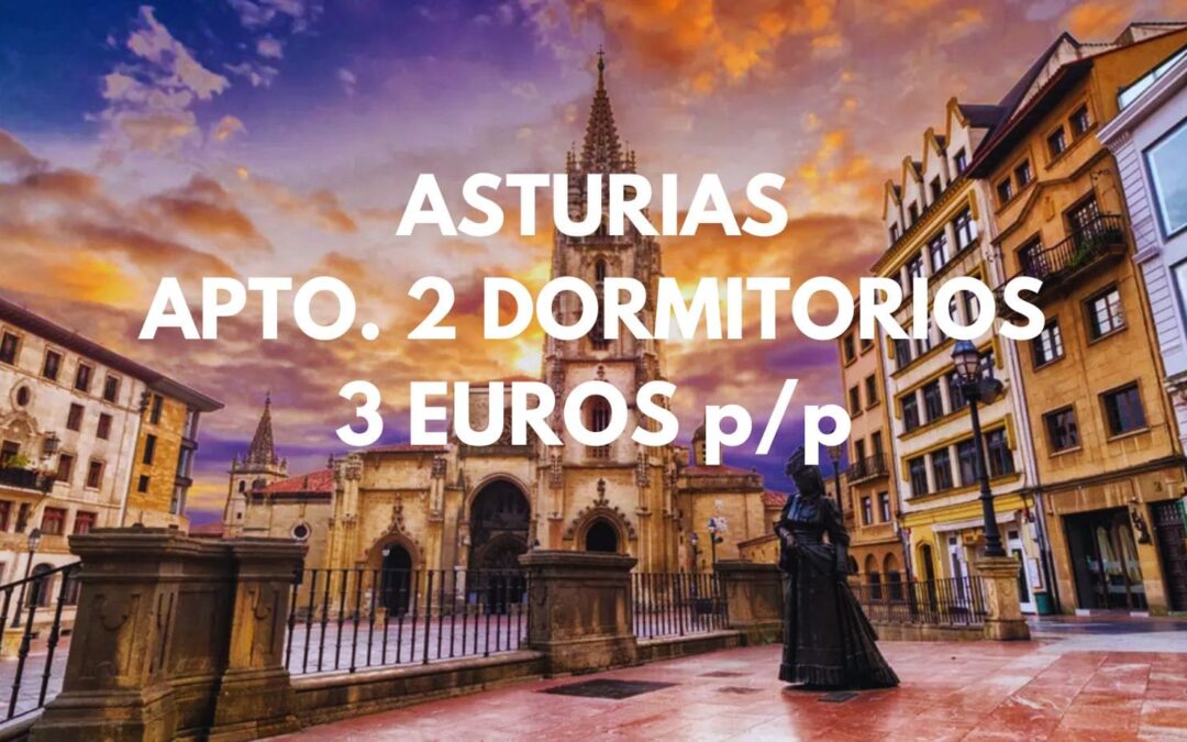 ASTURIAS: Apartamento 2 dormitorios en Oviedo hasta cuatro pax sólo 3 Euros p/p