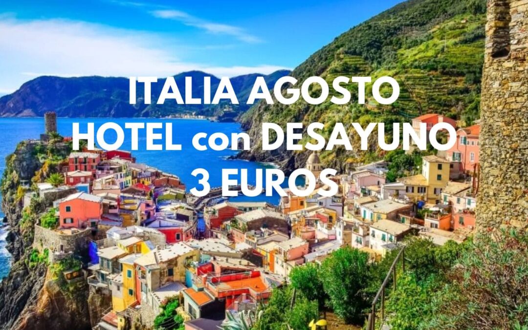 ITALIA AGOSTO: Hotel en FORTE DEI MARMI con desayuno GRATIS junto playa para dos por sólo 3 Euros