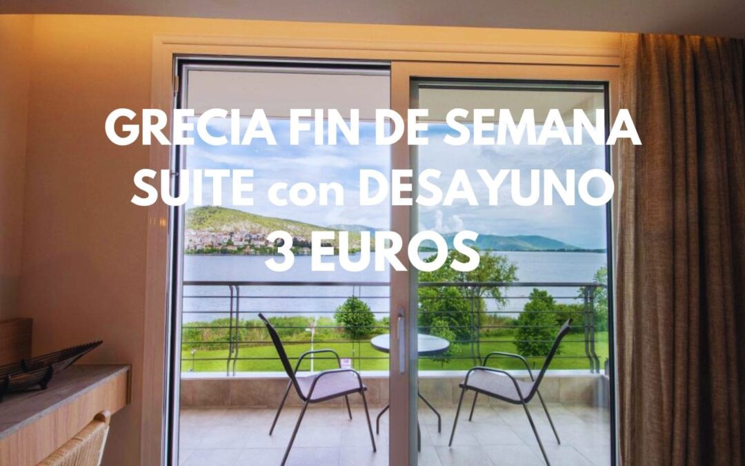 GRECIA Fin de semana: Suite con desayuno para dos por sólo 3 Euros
