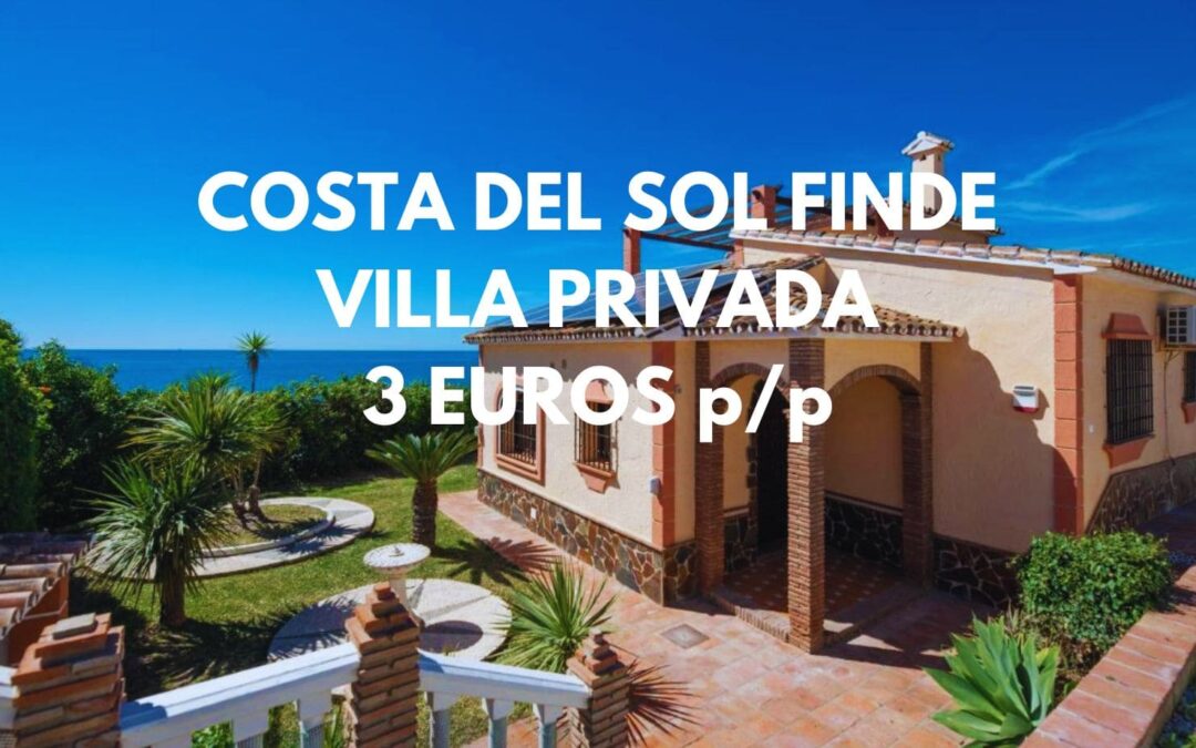 COSTA DEL SOL: Villa privada con piscina frente a la playa por sólo 3 Euros p/p