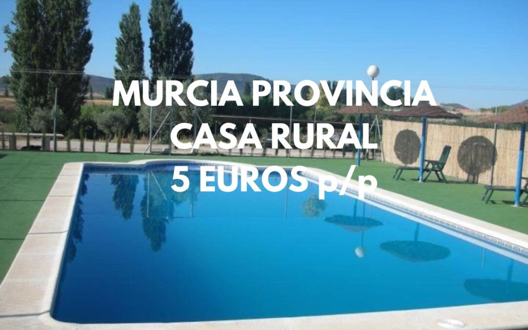 MURCIA provincia: Casa Rural dos dormitorios por sólo 5 Euros p/p