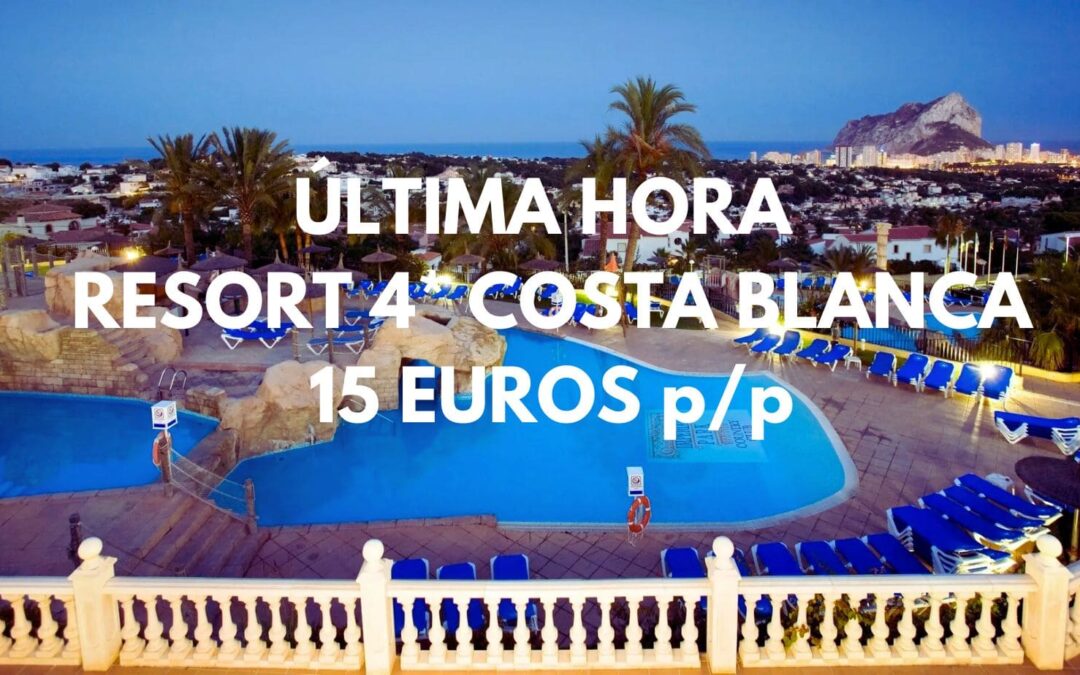 COSTA BLANCA PUENTE MAYO: Bungalow en Resort 4* en CALPE hasta cuatro pax SÓLO 15 Euros p/p