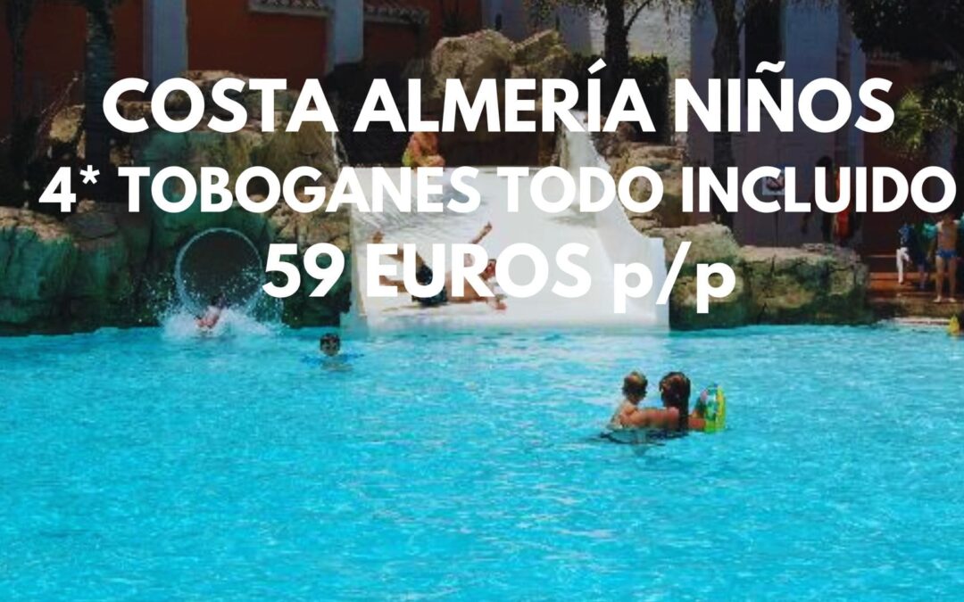 JULIO Y AGOSTO COSTA ALMERÍA: Diverhotel 4* frente playa TODO INCLUIDO hasta cuatro pax por sólo 59 Euros p/p